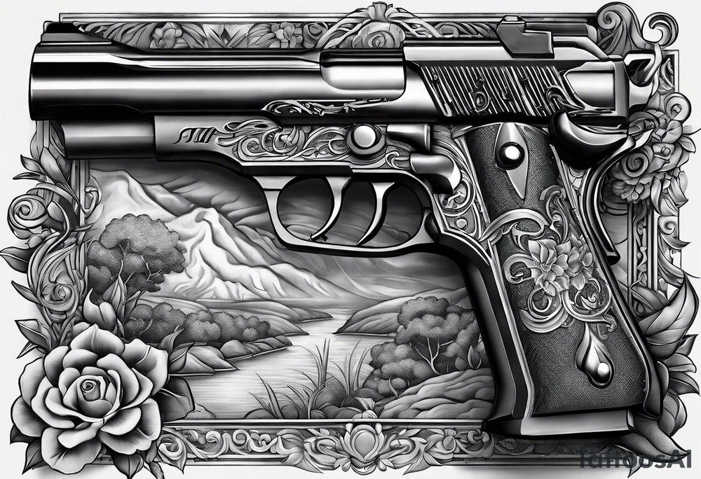 Guns with money coming out of them. tattoo idea