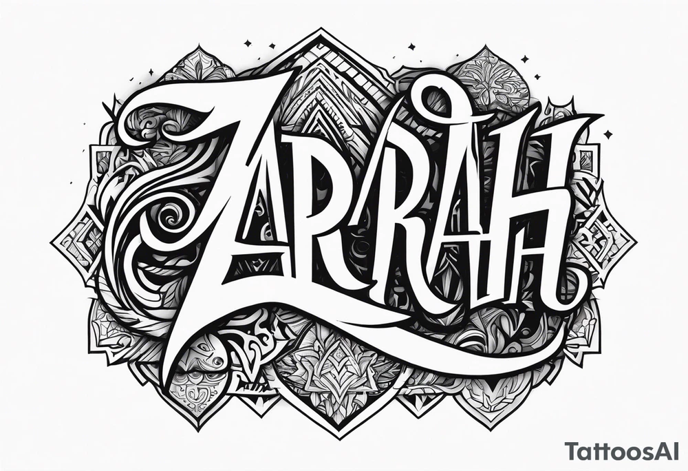 Zariah tattoo idea