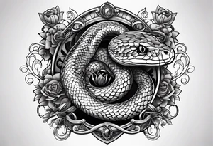 snake in steampunk tattoo idea