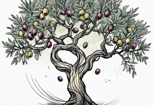 olive tree tattoo idea