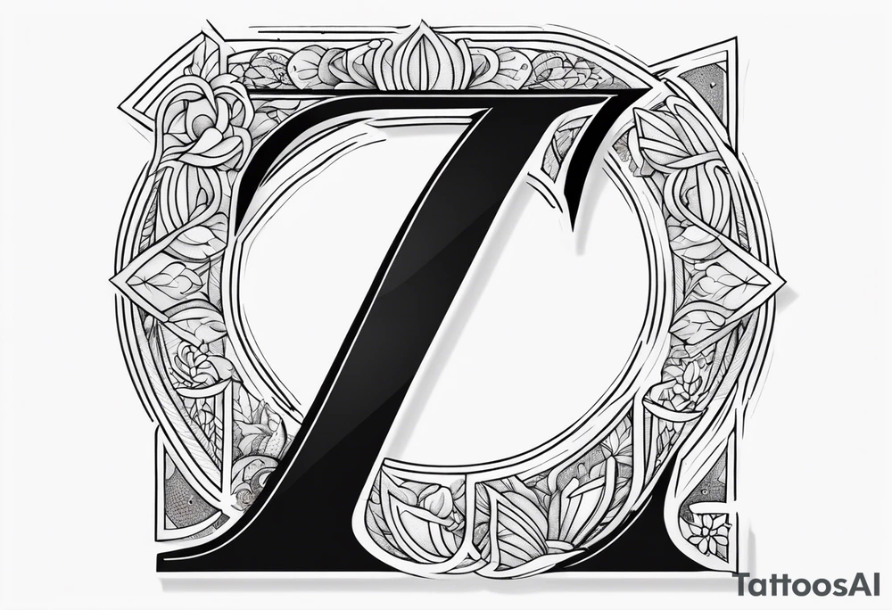 a tattoo in the shape of the number 7 which include the month December and the year 2024 in it tattoo idea