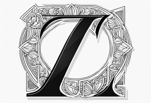 a tattoo in the shape of the number 7 which include the month December and the year 2024 in it tattoo idea