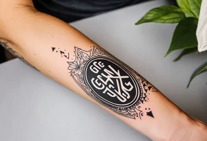 color forearm tattoo that says  GenX OG tattoo idea