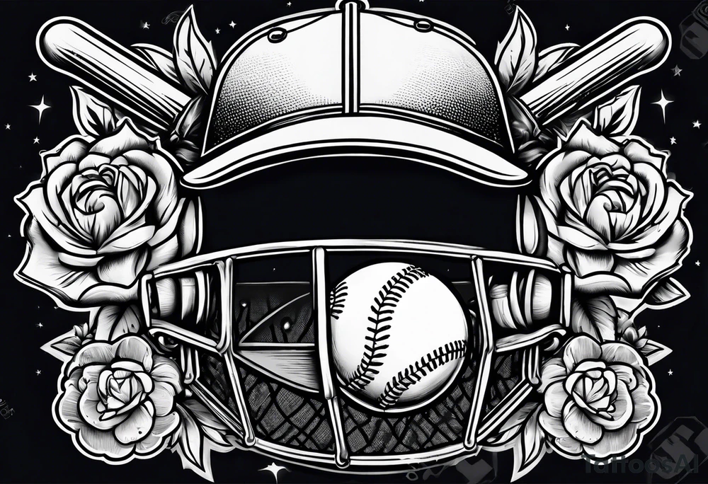 old school baseball tattoo idea