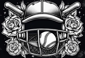 old school baseball tattoo idea