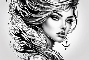 fire and lightning tattoo idea