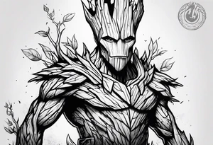 Groot ancient warrior tattoo idea