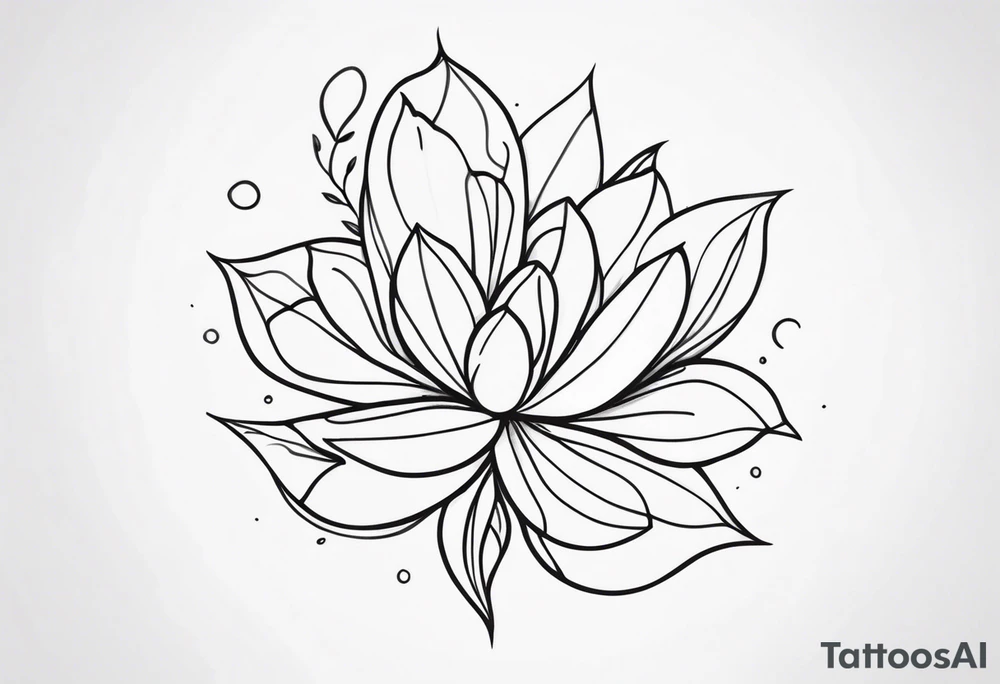 Flower paw print tattoo idea