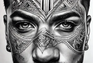 discipline and consistency surrounded by a face tattoo idea
