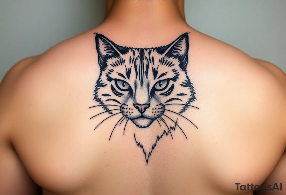 black cat tattoo idea