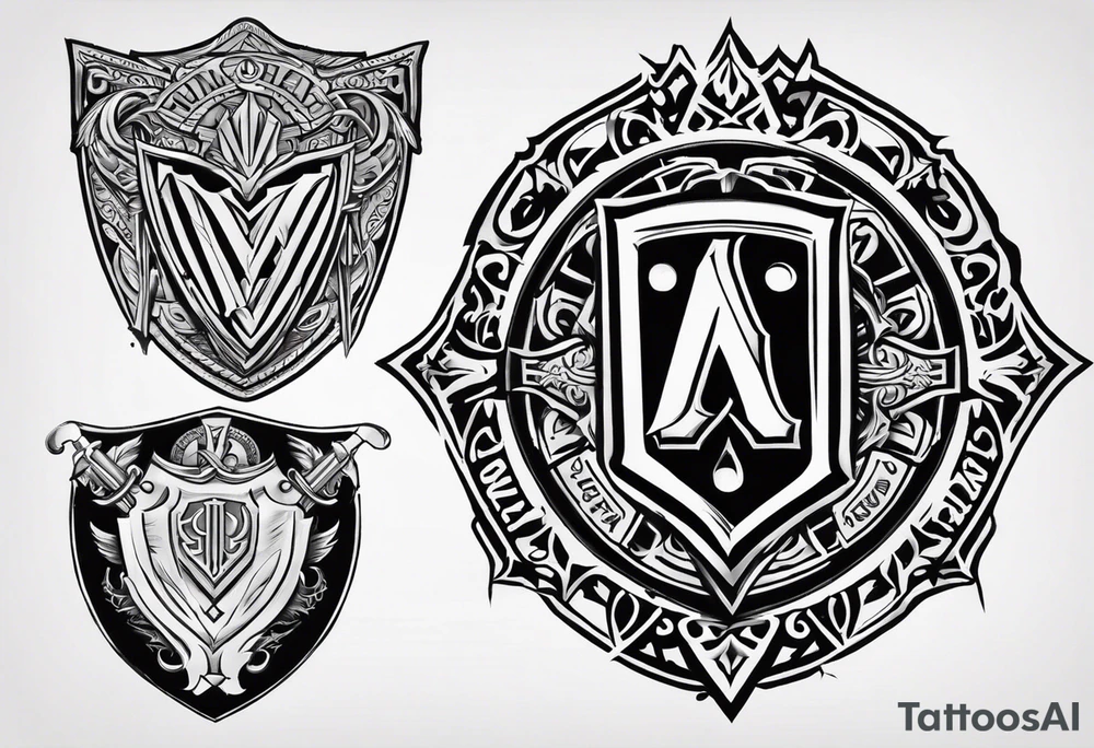 valhalla wounded shield tattoo idea