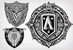 valhalla wounded shield tattoo idea