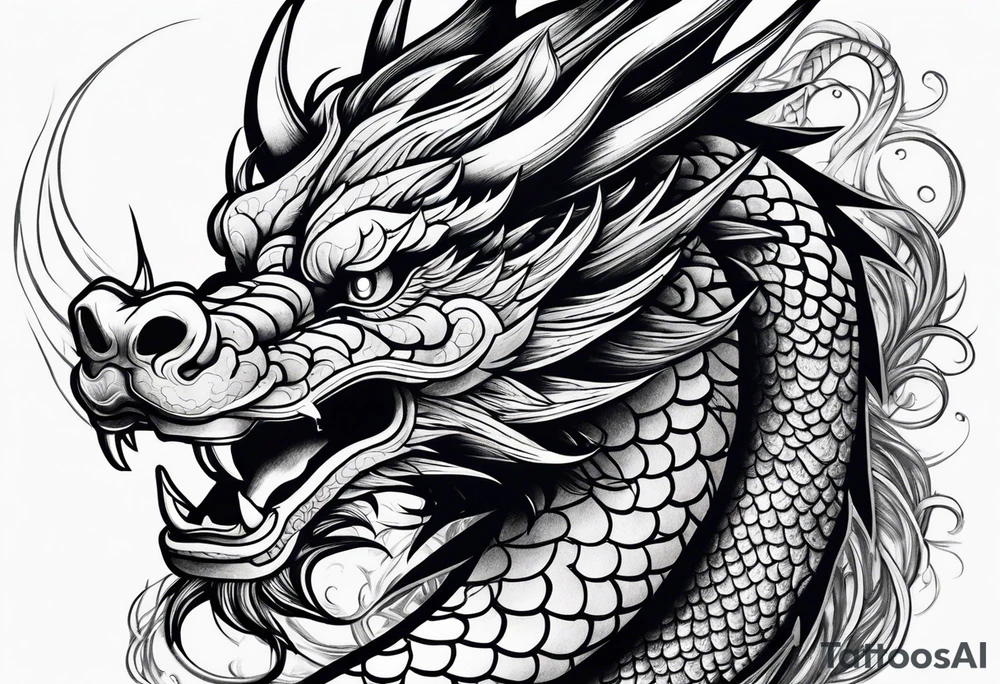 Animal Head: Chinese Dragon tattoo idea