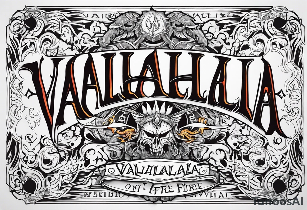 Valhalla on  fire tattoo idea