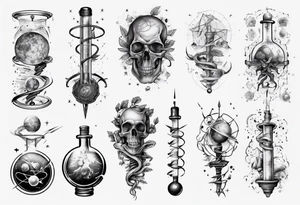 science full arm tattoo idea