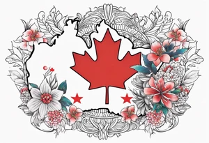 Australia and Canada relationship tattoo idea