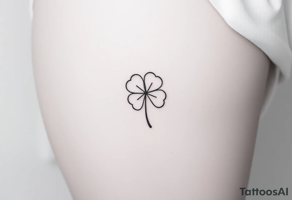 four leaf clover tattoo idea