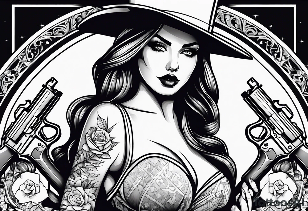 Guns, women, gambling tattoo idea