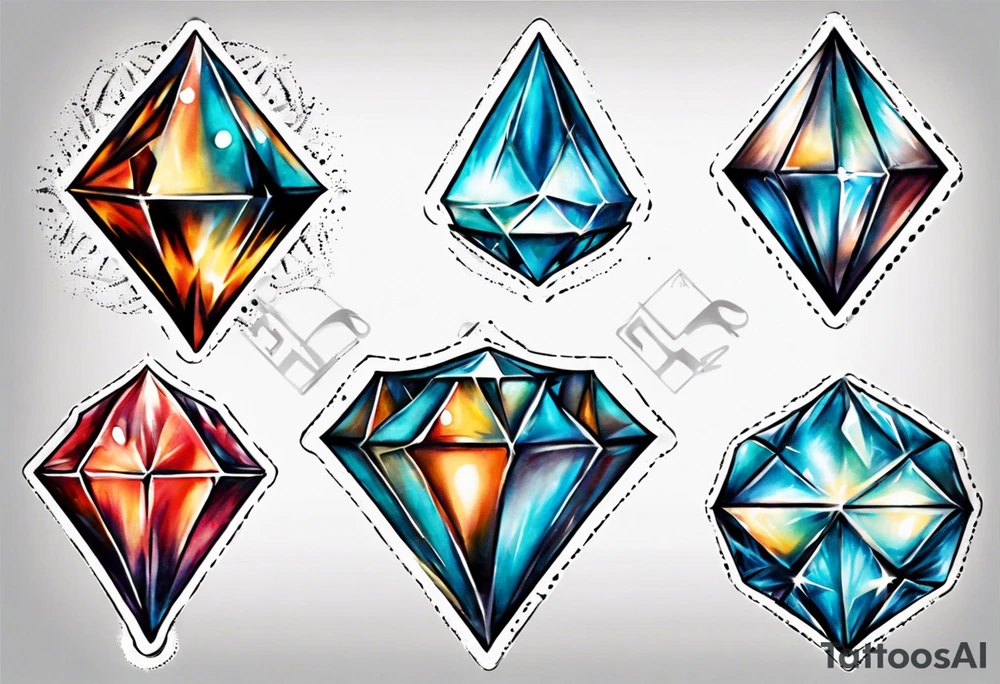 water diamond tattoo idea