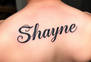 The name shayne written tattoo idea