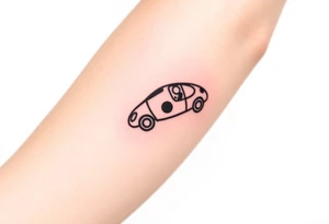 Ladybug driving car tattoo idea