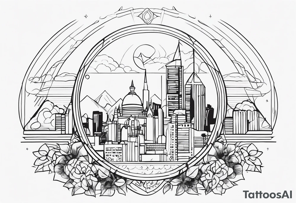 Lyon fine line tattoo idea