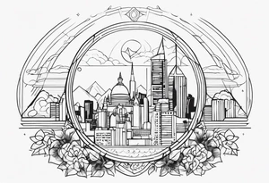 Lyon fine line tattoo idea