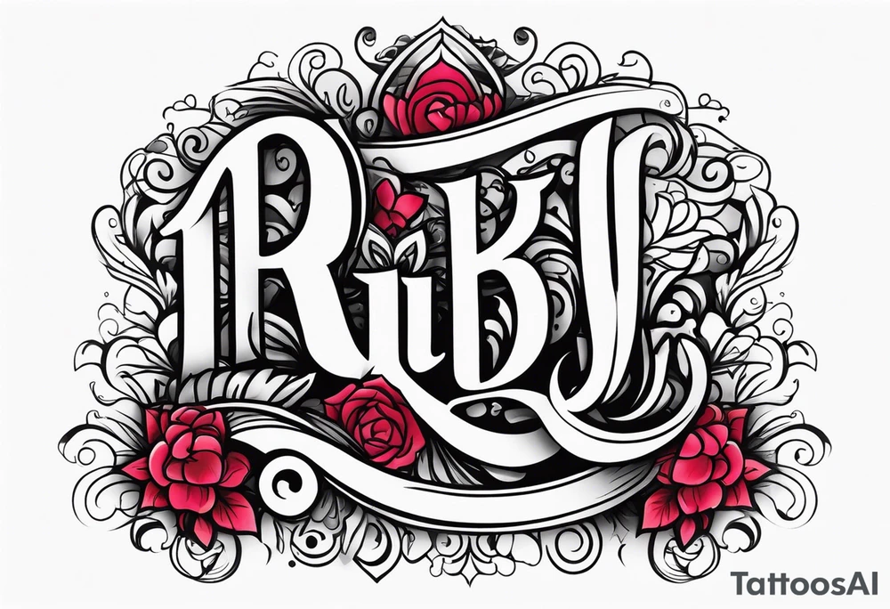 Generate a pretty tattoo with the name of: Ruby tattoo idea