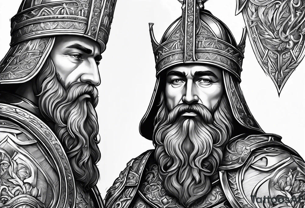 charlemagne in armor tattoo idea