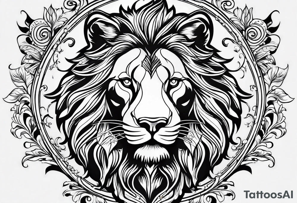 Воровской стиль - раненый лев tattoo idea
