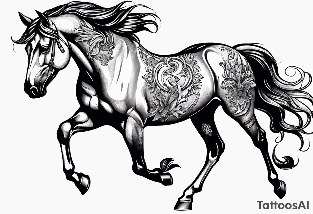 Red horse tattoo idea