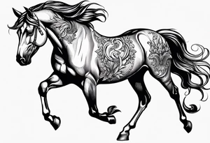 Red horse tattoo idea