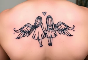 Girls dad tattoo symbolizing my relationship with my two daughters tattoo idea