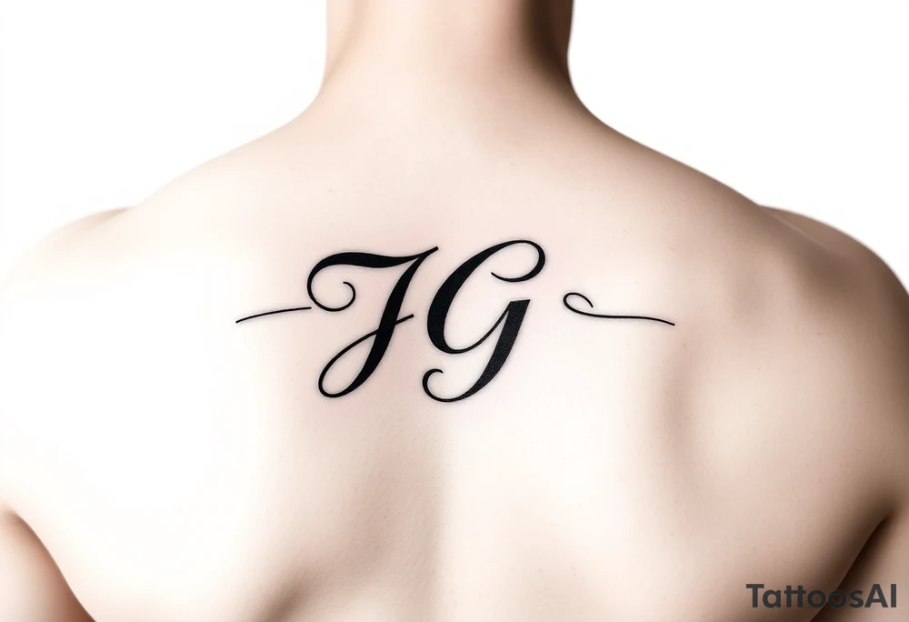 Cursive intials JG tattoo idea
