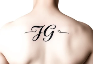 Cursive intials JG tattoo idea