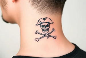 Blackbeards Jolly Roger tattoo idea