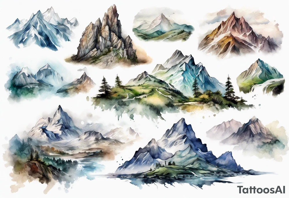 mountain landscape by weta digital tattoo idea