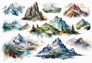 mountain landscape by weta digital tattoo idea