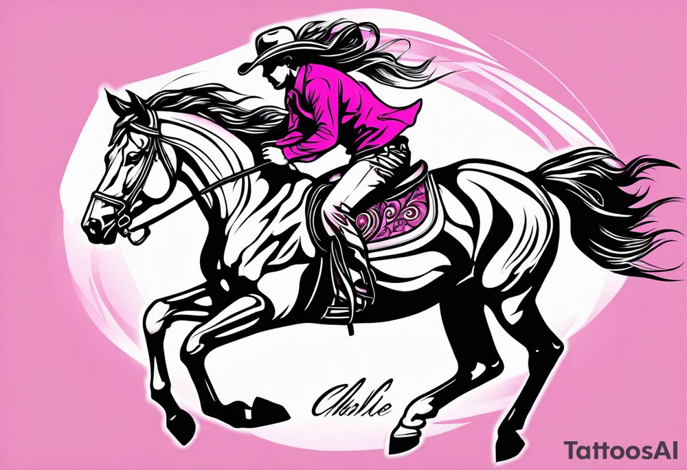 Turn pink ribbon into bucking horse
Breast cancer tattoo idea