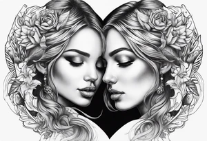 twin flames tattoo idea