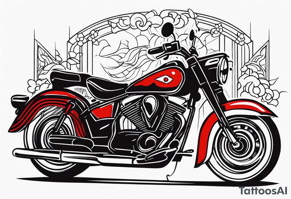 Simple design black and red tattoo for men tattoo idea