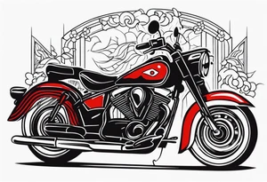 Simple design black and red tattoo for men tattoo idea