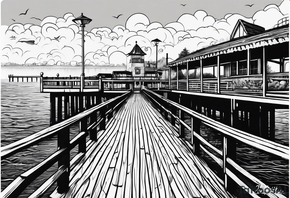 Canarsie pier sign tattoo idea