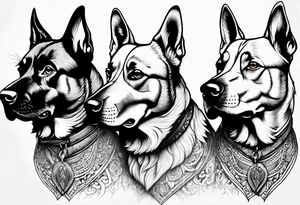 A three headed dog tattoo idea