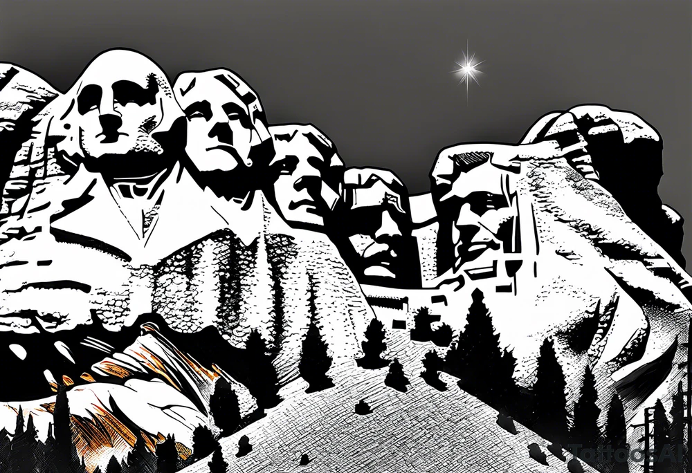 mount rushmore with tattoo idea