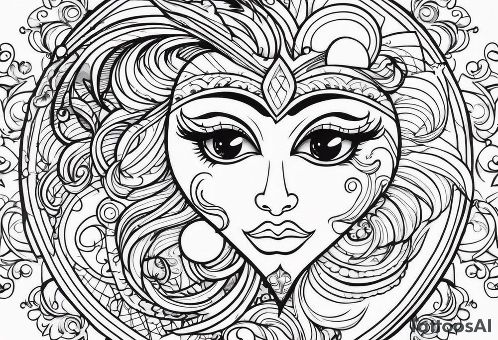 Sol e Lua tattoo idea