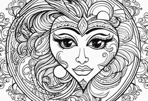 Sol e Lua tattoo idea