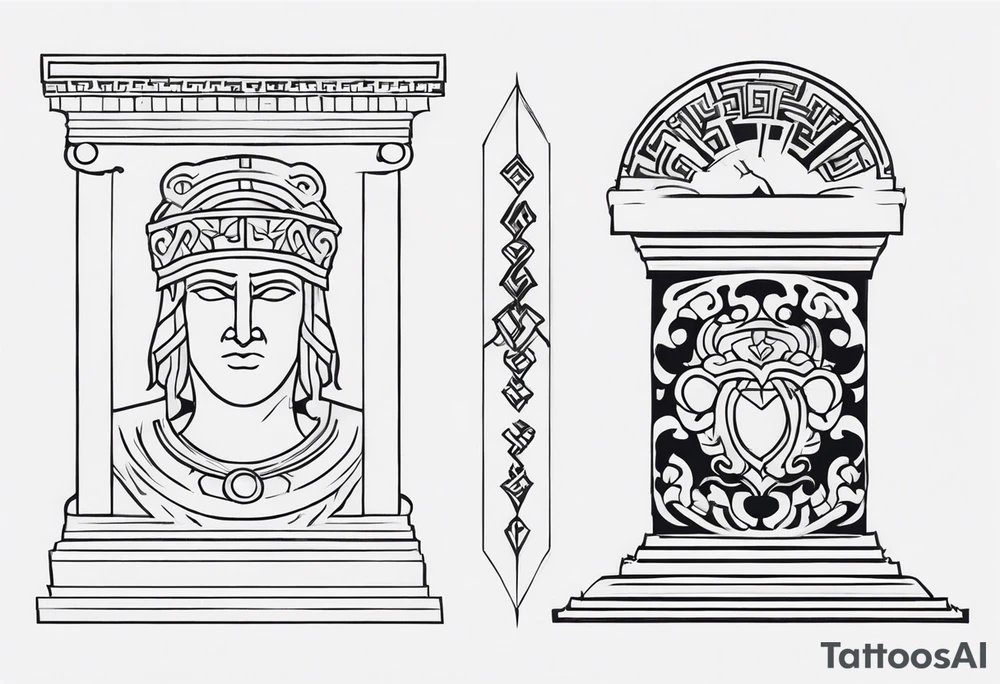 greek strength tattoo tattoo idea