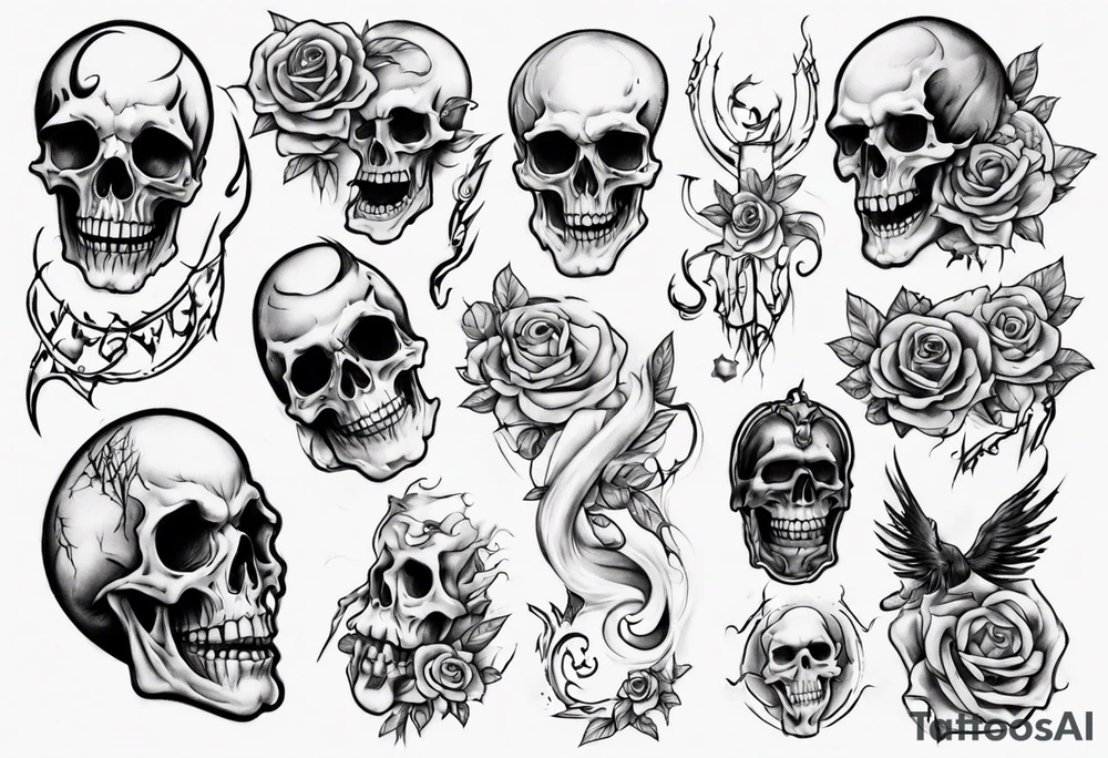 smiling back at death tattoo idea