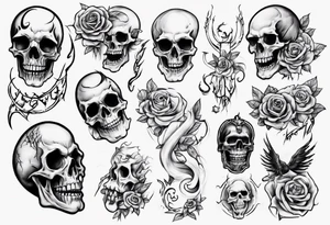 smiling back at death tattoo idea